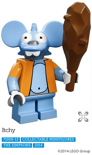Itchy LEGO Minifigure Itchy LEGO Minifigure