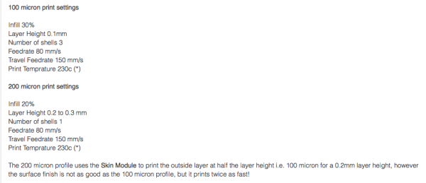 Micron Settings Explanation