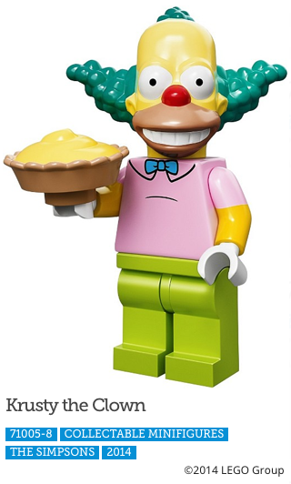 Krusty The Clown LEGO Minifigure Krusty The Clown LEGO Minifigure