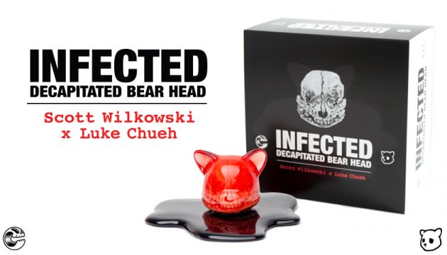 Wilkowksi x Chueh; Infected Decapitated Bear Head - Blood Red Edition!