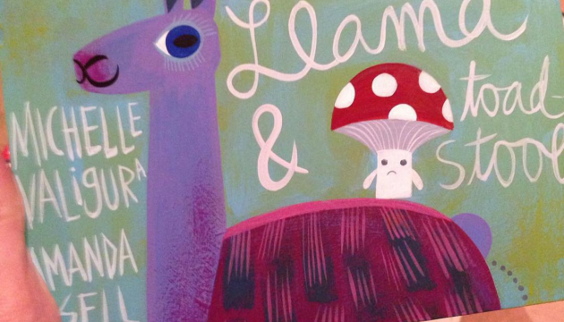 WIP: Llama & Toadstool by Amanda Visell & Michelle Valigura