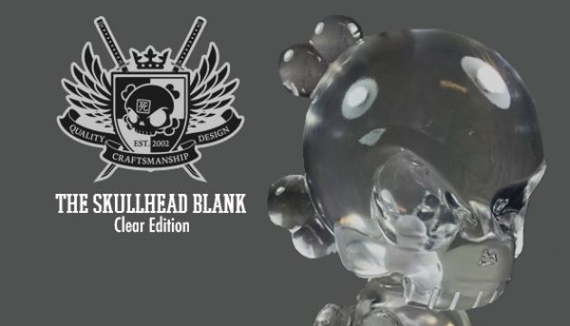 Clear Skullhead Blank Resin DIY Figure by Huck Gee