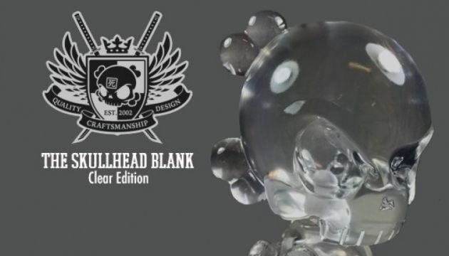 Huck Gee's Clear Skullhead Blank DIY Resin Toy on Sale 1/14/16 at Noon Pacific