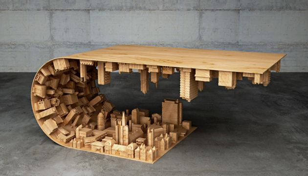Wave City Inception Coffee Table by Stelios Mousarris