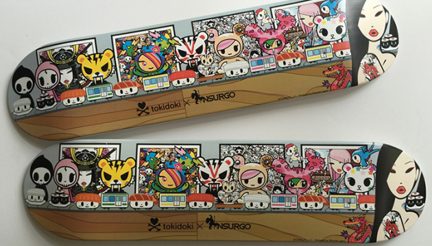 Tokidoki x Nsurgo Kaiten Sushi Skate Deck