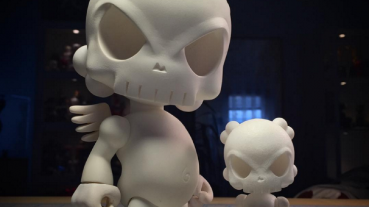 Mini Skullhead Blank DIY Platform Resin Toy by Huck Gee