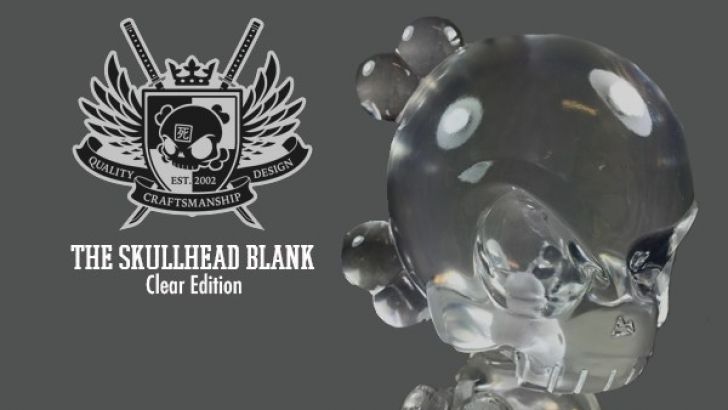 Clear Skullhead Blank Resin DIY Figure by Huck Gee