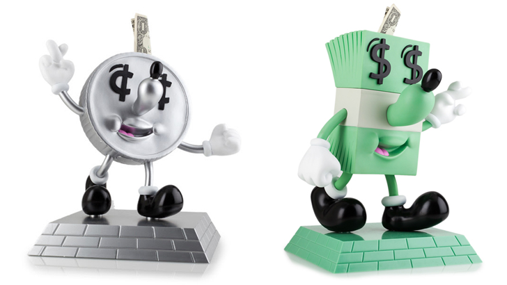 Jeremyville Lucky Dime and Lucky Dollar Jeremyville banks