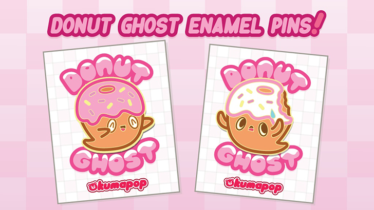 Kumapop Donut Ghost Enamel Pins Kickstarter
