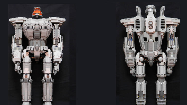 2-Foot Tall Pacific Rim Jaeger LEGO Sculpture