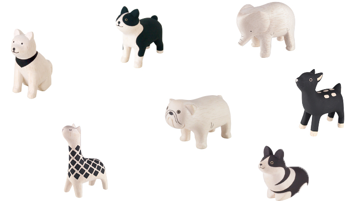 Wooden Polepole Animals by T-Lab Wooden Polepole Animals by T-Lab