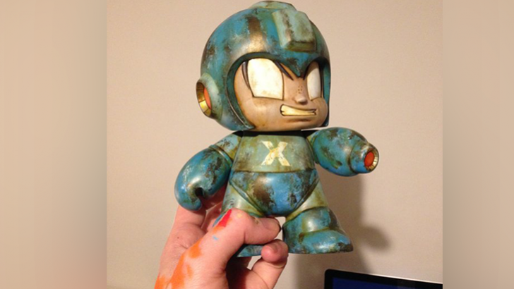 WIP | Custom Kidrobot Mega Man by Squink WIP | Custom Kidrobot Mega Man by Squink