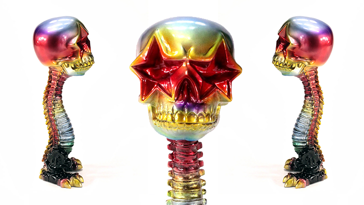 Ron English Star Skull Walking Stick