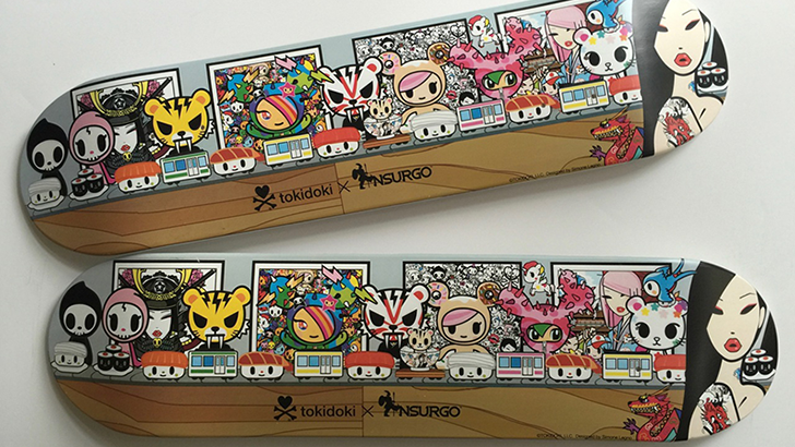 Tokidoki x Nsurgo Kaiten Sushi Skate Deck