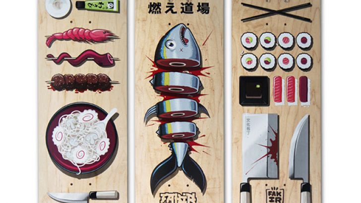 Burning Dojo Skate Decks by FAKIR x Last Concept Burning Dojo Skate Decks by FAKIR x Last Concept
