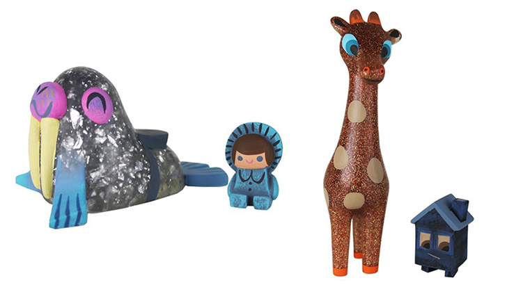Amanda Visell Iceberg Walrus & Rider and Brownout Sparkle Giraffe Amanda Visell Iceberg Walrus & Rider and Brownout Sparkle Giraffe